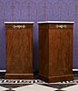 A superb pair of Empire mahogany pedestals